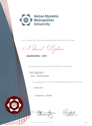 Buy Nelson Mandela Metropolitan University Fake Diploma