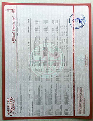 American University of Kuwait transcript, buy fake transcript online