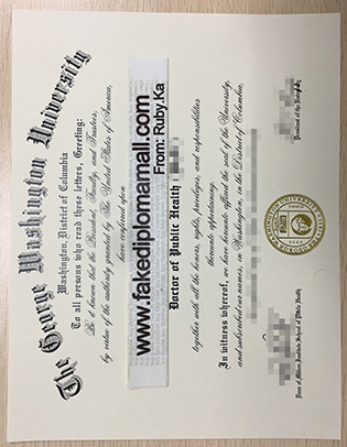 Buy certificate, how to make The George Washington University fake diploma