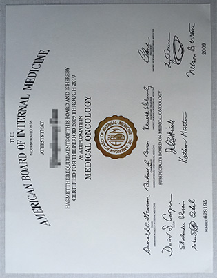 American Board of Internal Medicine (ABIM) Diploma Certificate In The USA