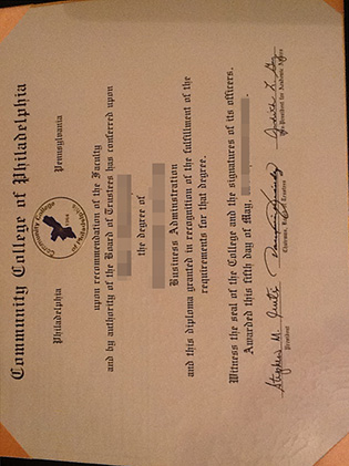 Fake Community College of Philadelphia Degree in Business Administration