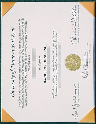 University of Maine Degree, Fake UMFK Diploma Sample