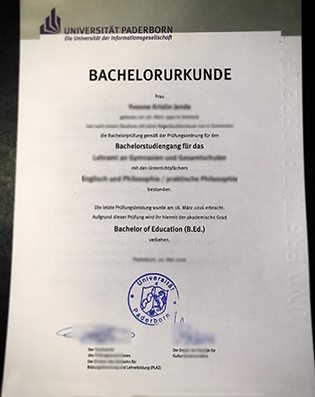 Universität Paderborn gefälschte Diplome, Buy University of Paderborn Fake Diploma