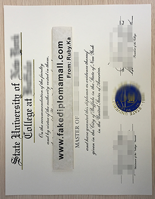 SUNY (Buffalo) Fake Degree Sample