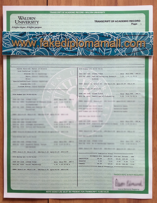 How To Customize The Fake Walden University Transcript?