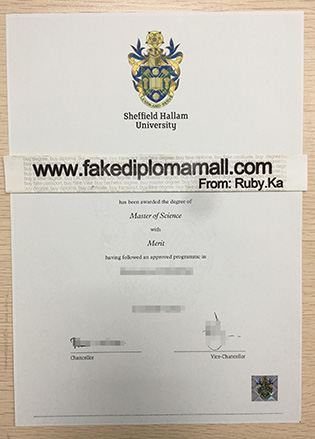 Sheffield Hallam University Degree Sample