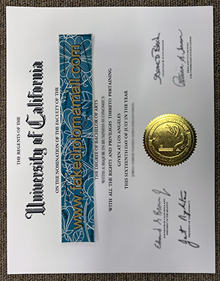 UCLA Degree – University of California, Los Angeles Fake Diploma Sample