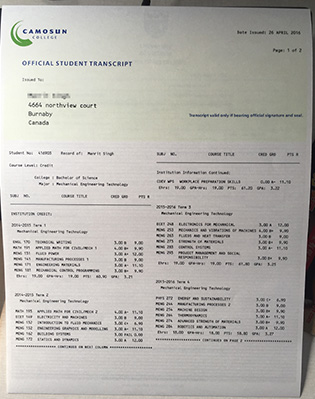 Where To Order Camosun College Fake Transcript?