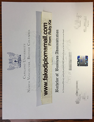 Capilano University Fake Diploma Sample
