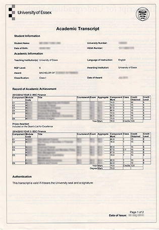 Where to Order University of Essex Fake Transcript?