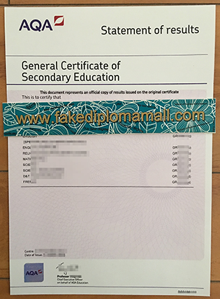 AQA GCSE Fake Certificate For Sale, New Version