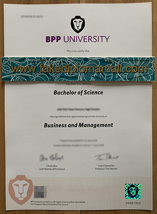 BPP University Fake Diploma Sample