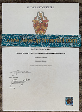 Fake Diploma – University of Keele Bachelor of Arts degree