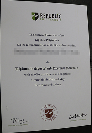 Republic Polytechnic Diploma Sample, Singapore Fake Degree