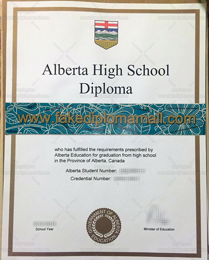 Alberta High School Diploma Fake Alberta High School Diploma Sample, Canadian Fake Diploma