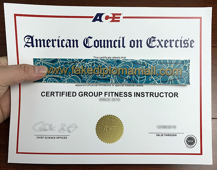 American Council on Exercise Certificate How to Get A Fake ACE Certificate in Group Fitness Instructor?