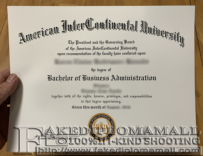 American InterContinental University Fake Diploma Where To Buy A Fake AIU Business Administration Degree Certificate?