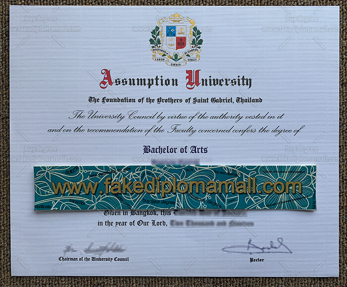 Assumption University 700 Thailand Fake Degree, Get Assumption University Fake Diploma