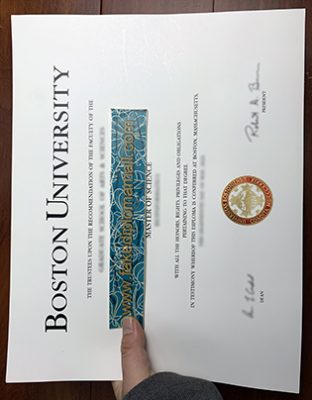 Boston University Degree Certificate 312x400 Samples