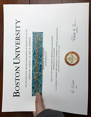 Fake Boston University Degree Sample