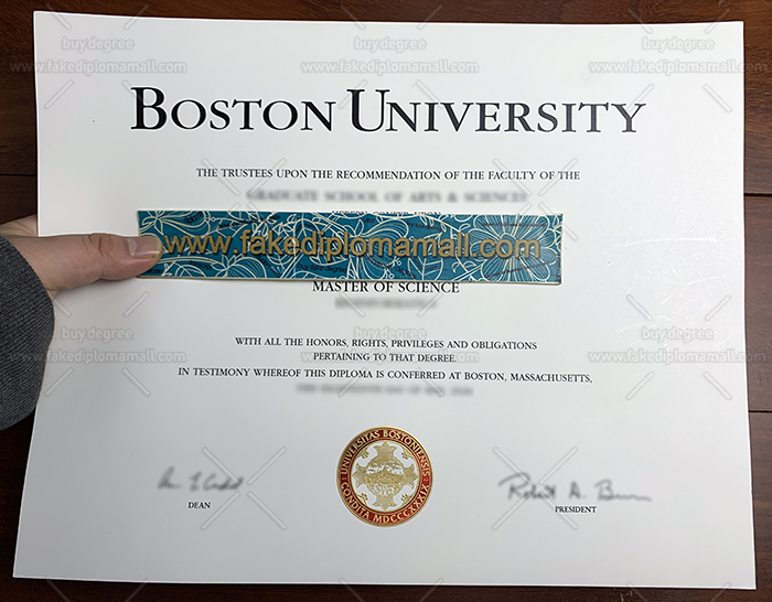 Boston University Fake Diploma Fake Boston University Degree Sample