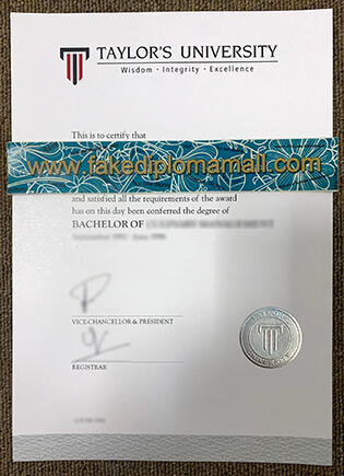 Taylor’s University Fake Degree Certificate in Malaysia