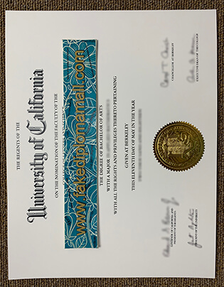 University of California Berkeley Fake Diploma Sample