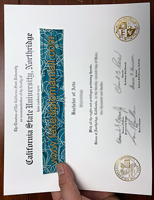 CSUN Fake Diploma, California State University Northridge Bachelor’s Degree Sample