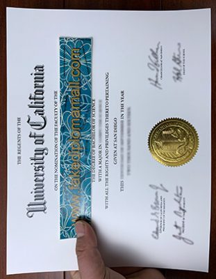 Buy UCSD Bachelor of Science Fake Diploma in California