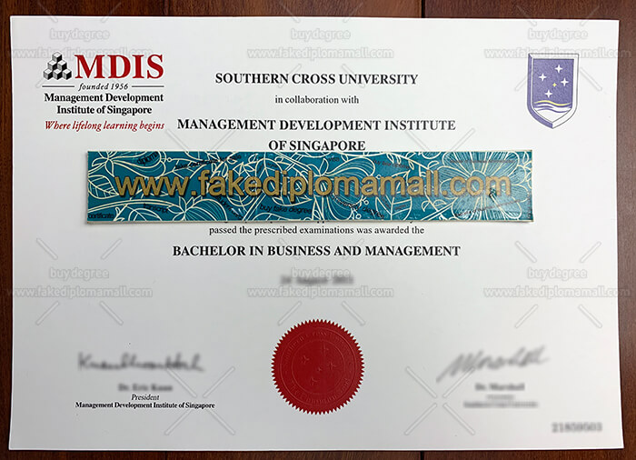 C700M 21 MDIS Fake Degree, Management Development Institute of Singapore Degree Sample