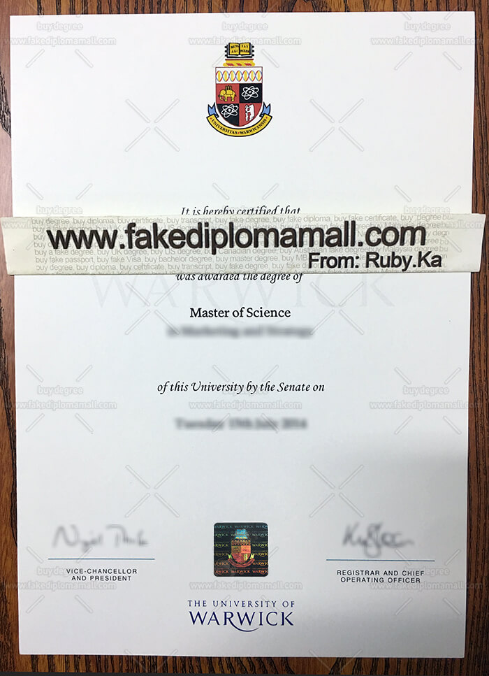 University of Warwick fake degree