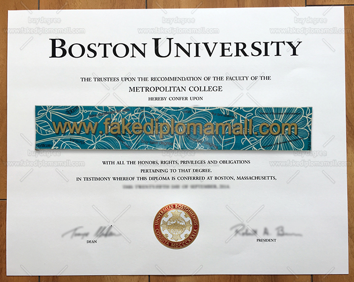 Boston University fake diploma