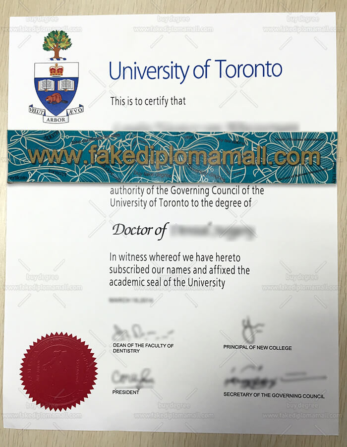 C700M 55 University of Toronto MD Degree, Buy Fake Diploma from University of Toronto