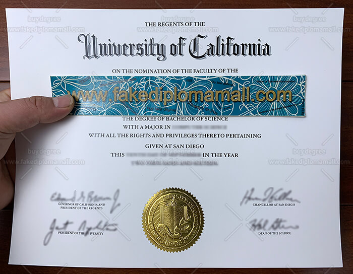 C700MM 6 Buy UCSD Bachelor of Science Fake Diploma in California