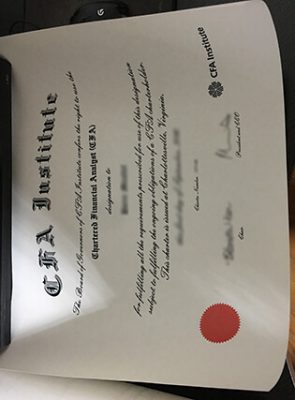 CFA Fake Certificate 295x400 Samples