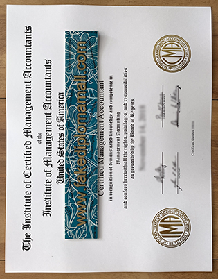 CMA Fake Certificate, Certified Management Accountant Certification