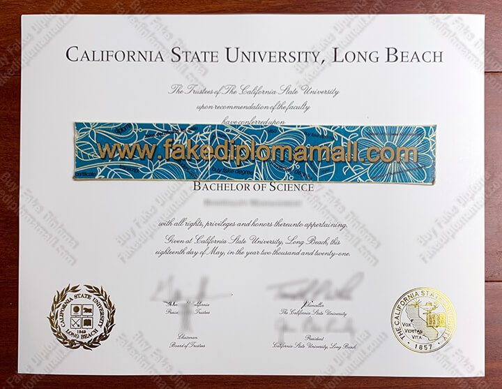 CSULB Fake Diploma Fake CSULB Diploma California State University Long Beach Degree Certificate