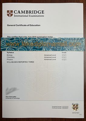 Cambridge GCE A Level 284x400 Samples