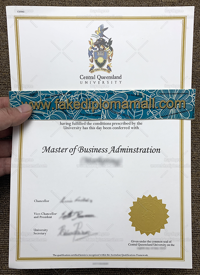 Central Queensland University Degree Certificate Where Can I Buy The Central Queensland University Fake Diploma?