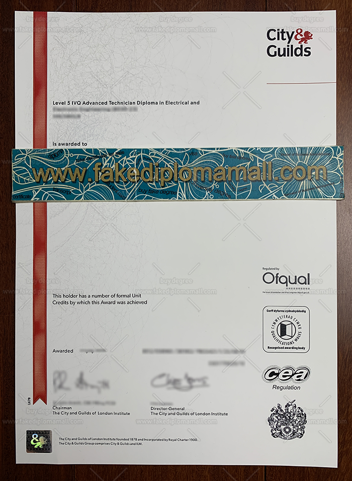 City Guilds Fake Diploma City & Guilds NVQ Level 5 Fake Diploma, Want to Buy It