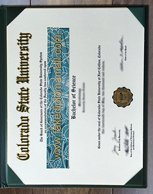 The Only Site Provides Colorado State University Fake BSc Degree Certificate