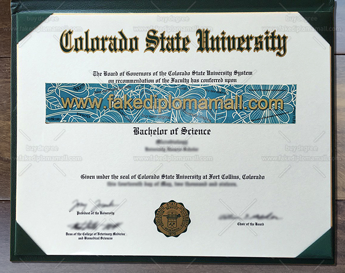 Colorado State University Fake Diploma 1 The Only Site Provides Colorado State University Fake BSc Degree Certificate