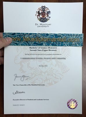 De Montfort University Fake Degree 296x400 Samples