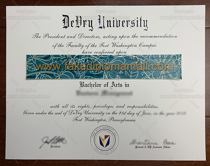 DeVry University Fake Diploma Buy Fake DeVry University Degree Certificate US Fake Diplomas