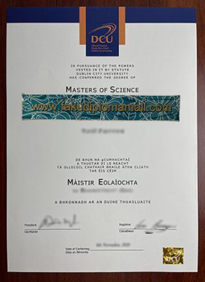 Dublin City University Fake Degree 291x400 Samples