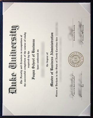 Duke University MBA Diploma 315x400 Samples