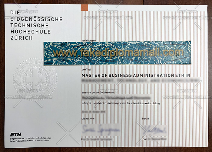 ETH Zürich Fake Diploma Fake ETH Zurich Degree, Eidgenössische Technische Hochschule Zürich Diploma