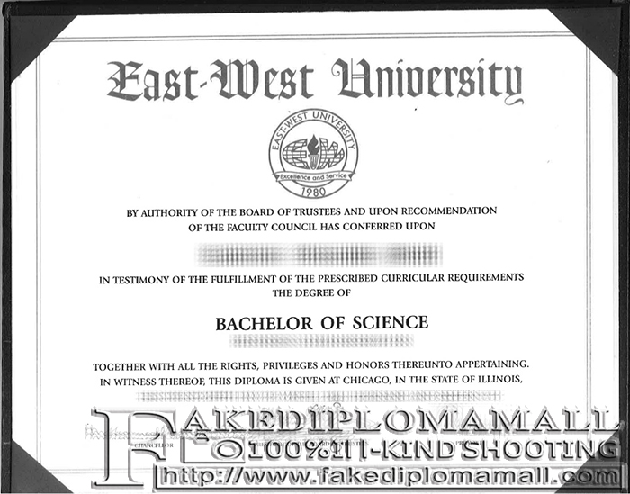 East-West University Chicago Fake Diploma