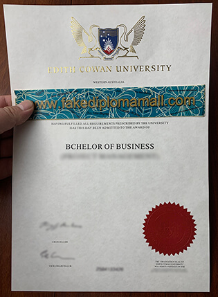 ECU Fake Diploma, Edith Cowan University Degree Sample