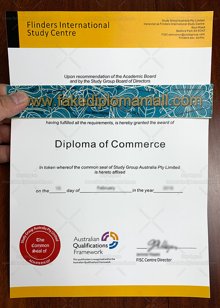 Flinders International Study Centre Diploma Sample